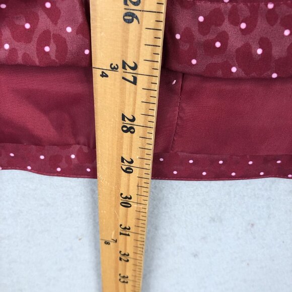 Chicos 1 Zenergy Jacket Womens Medium Burgundy Polkadot Anorak Artsy NEW - Picture 5 of 16